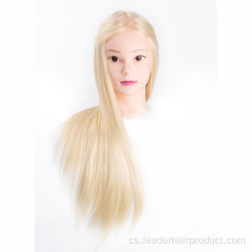 Holičský manekýn ze syntetických vlasů Kadeřnická panenka Dummy Head